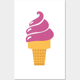 soft serve ice cream cone Posters and Art